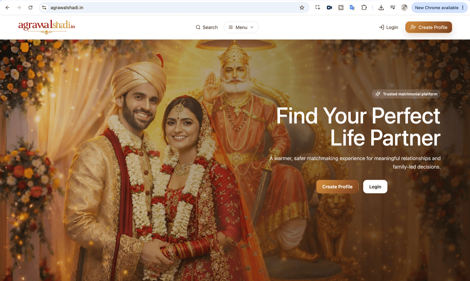 Agrawal Vivah Sewa website