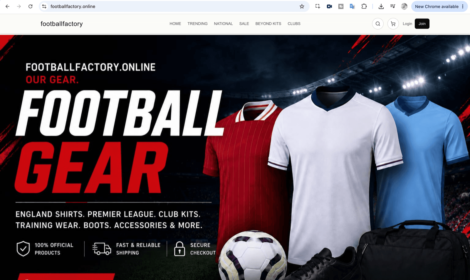 Footballfactory website