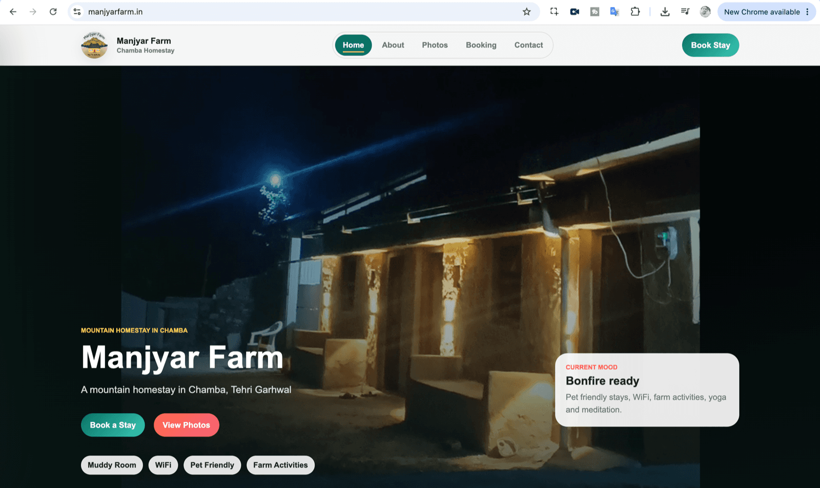 Manjyar Farm website