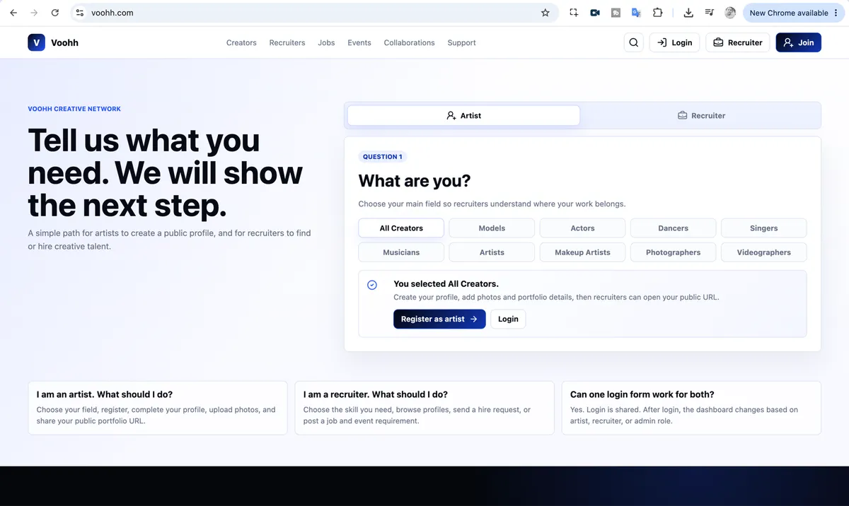 Voohh creator marketplace