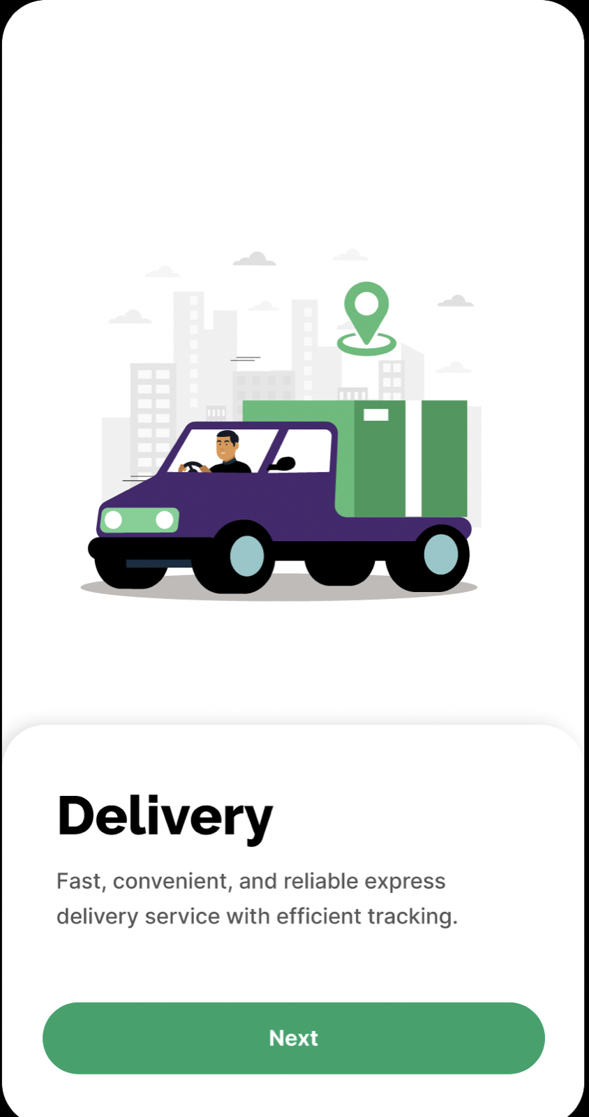 Movement Delivery App screen 2