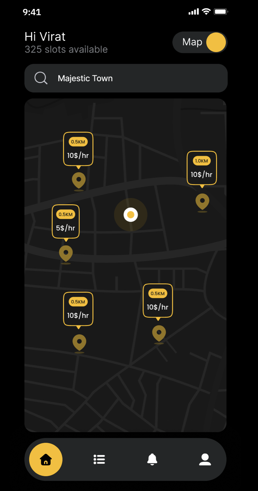 SmartPark screen 4